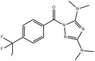 [3,5-BIS(DIMETHYLAMINO)-1H-1,2,4-TRIAZOL-1-YL][4-(TRIFLUOROMETHYL)PHENYL]METHANONE Struktur