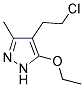 3-METHYL-4-(2-CHLOROETHYL)-5-ETHOXY-1H-PYRAZOLE Struktur