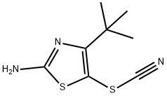 2-AMINO-4-(TERT-BUTYL)-1,3-THIAZOL-5-YL THIOCYANATE Struktur