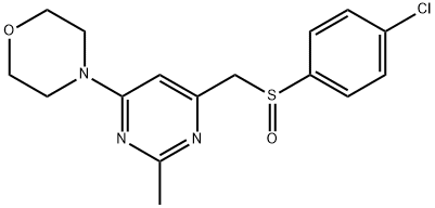 4-(6-([(4-CHLOROPHENYL)SULFINYL]METHYL)-2-METHYL-4-PYRIMIDINYL)MORPHOLINE Struktur