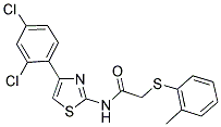 N-[4-(2,4-DICHLOROPHENYL)-1,3-THIAZOL-2-YL]-2-[(2-METHYLPHENYL)SULFANYL]ACETAMIDE Struktur