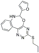 6-(2-FURYL)-3-(PROPYLTHIO)-6,7-DIHYDRO[1,2,4]TRIAZINO[5,6-D][3,1]BENZOXAZEPINE Struktur