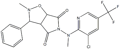 5-[[3-CHLORO-5-(TRIFLUOROMETHYL)-2-PYRIDINYL](METHYL)AMINO]-2-METHYL-3-PHENYLDIHYDRO-2H-PYRROLO[3,4-D]ISOXAZOLE-4,6(3H,5H)-DIONE Struktur