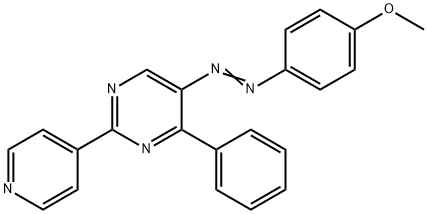 5-[2-(4-METHOXYPHENYL)DIAZENYL]-4-PHENYL-2-(4-PYRIDINYL)PYRIMIDINE Struktur