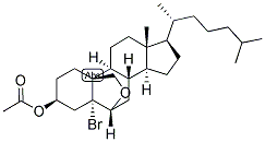 CHOLESTAN-5-ALPHA-BROMO-6,19-EPOXY-3-BETA-OL ACETATE Struktur