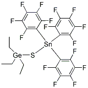 TRIETHYLGERMYL[TRIS(PENTAFLUOROPHENYL)STANNYL]SULFIDE Struktur