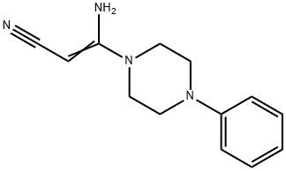 3-AMINO-3-(4-PHENYLPIPERAZINO)ACRYLONITRILE Struktur