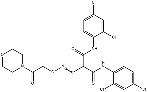 N1,N3-BIS(2,4-DICHLOROPHENYL)-2-([(2-MORPHOLINO-2-OXOETHOXY)IMINO]METHYL)MALONAMIDE Struktur