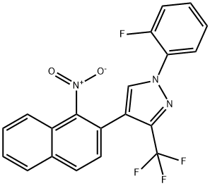 1-(2-FLUOROPHENYL)-4-(1-NITRO-2-NAPHTHYL)-3-(TRIFLUOROMETHYL)-1H-PYRAZOLE Struktur