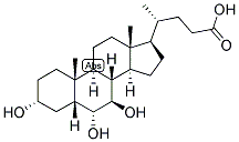 5-BETA-CHOLANIC ACID-3-ALPHA, 6-ALPHA, 7-BETA-TRIOL Struktur