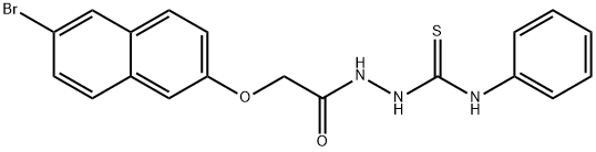 1-(2-(6-BROMO(2-NAPHTHYLOXY))ACETYL)-4-PHENYLTHIOSEMICARBAZIDE Struktur