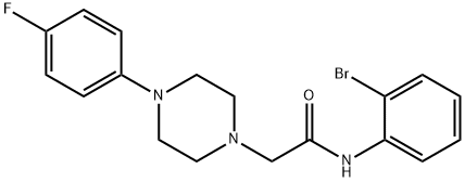 N-(2-BROMOPHENYL)-2-[4-(4-FLUOROPHENYL)PIPERAZINO]ACETAMIDE Struktur