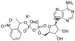 ADENOSINE 5'-DIPHOSPHATE, P2-(1-(2-NITROPHENYL)ETHYL) ESTER, MONOPOTASSIUM SALT Struktur