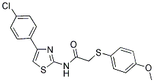 N-[4-(4-CHLOROPHENYL)-1,3-THIAZOL-2-YL]-2-[(4-METHOXYPHENYL)SULFANYL]ACETAMIDE Struktur