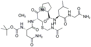 BOC-ASN-CYS(ACM)-PRO-LEU-GLY-NH2 H2O Struktur