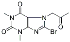 8-BROMO-1,3-DIMETHYL-7-(2-OXOPROPYL)-2,3,6,7-TETRAHYDRO-1H-PURINE-2,6-DIONE Struktur