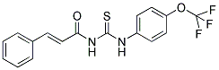 3-PHENYL-N-(THIOXO((4-(TRIFLUOROMETHOXY)PHENYL)AMINO)METHYL)PROP-2-ENAMIDE Struktur