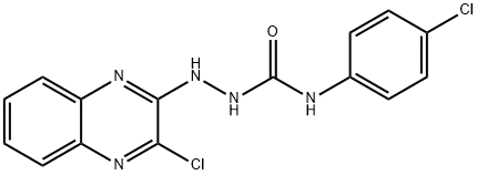 N-(4-CHLOROPHENYL)-2-(3-CHLORO-2-QUINOXALINYL)-1-HYDRAZINECARBOXAMIDE Struktur