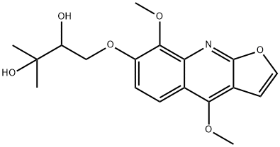 1-(4,8-DIMETHOXY-FURO[2,3-B]QUINOLIN-7-YLOXY)-3-METHYL-BUTANE-2,3-DIOL Struktur