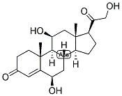 4-PREGNEN-6-BETA, 11-BETA, 21-TRIOL-3,20-DIONE Struktur