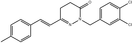 2-(3,4-DICHLOROBENZYL)-6-(4-METHYLSTYRYL)-4,5-DIHYDRO-3(2H)-PYRIDAZINONE Struktur