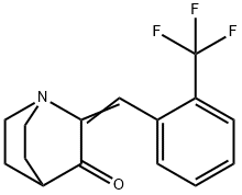 2-([2-(TRIFLUOROMETHYL)PHENYL]METHYLENE)-3-QUINUCLIDINONE Struktur