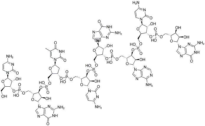 CGTCGACG, 5'-NON-PHOSPHORYLATED Struktur