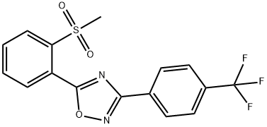 5-[2-(METHYLSULFONYL)PHENYL]-3-[4-(TRIFLUOROMETHYL)PHENYL]-1,2,4-OXADIAZOLE Struktur