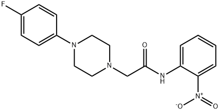 2-[4-(4-FLUOROPHENYL)PIPERAZINO]-N-(2-NITROPHENYL)ACETAMIDE Struktur