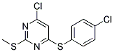 4-CHLORO-6-[(4-CHLOROPHENYL)SULFANYL]-2-(METHYLSULFANYL)PYRIMIDINE Struktur