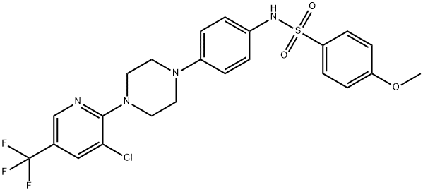 N-(4-(4-[3-CHLORO-5-(TRIFLUOROMETHYL)-2-PYRIDINYL]PIPERAZINO)PHENYL)-4-METHOXYBENZENESULFONAMIDE Struktur