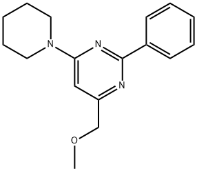 4-(METHOXYMETHYL)-2-PHENYL-6-PIPERIDINOPYRIMIDINE Struktur