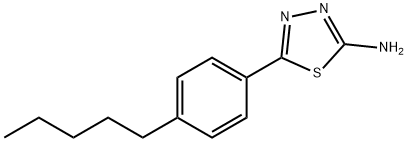 2-AMINO-5-(4-AMYLPHENYL)-1,3,4-THIADIAZOLE Struktur