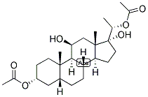 5-BETA-PREGNAN-3-ALPHA, 11-BETA, 17,20-ALPHA-TETROL 3,20-DIACETATE Struktur