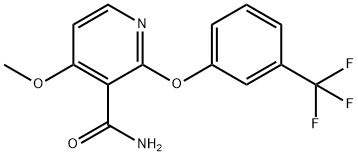 4-METHOXY-2-[3-(TRIFLUOROMETHYL)PHENOXY]NICOTINAMIDE Struktur