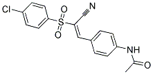 N-(4-(2-((4-CHLOROPHENYL)SULFONYL)-2-NITRILOVINYL)PHENYL)ETHANAMIDE Struktur