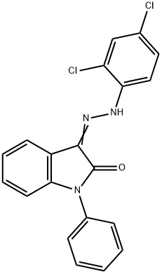 1-PHENYL-1H-INDOLE-2,3-DIONE 3-[N-(2,4-DICHLOROPHENYL)HYDRAZONE] Struktur