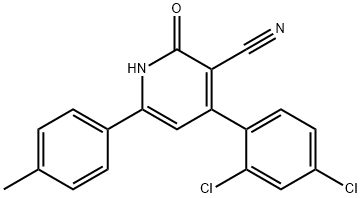 4-(2,4-DICHLOROPHENYL)-2-HYDROXY-6-(4-METHYLPHENYL)NICOTINONITRILE Struktur