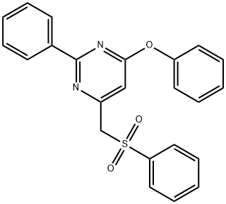 (6-PHENOXY-2-PHENYL-4-PYRIMIDINYL)METHYL PHENYL SULFONE Struktur