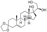 5-PREGNEN-17,20-BETA, 21-TRIOL-3-ONE 3-ETHYLENEKETAL Struktur