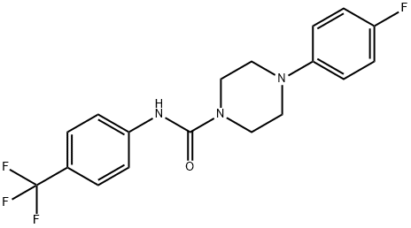 (4-(4-FLUOROPHENYL)PIPERAZINYL)-N-(4-(TRIFLUOROMETHYL)PHENYL)FORMAMIDE Struktur