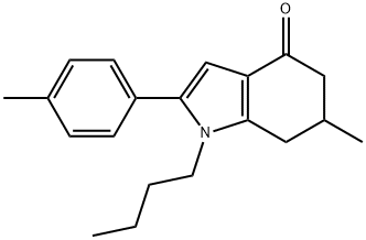 1-BUTYL-6-METHYL-2-(4-METHYLPHENYL)-5,6,7-TRIHYDROINDOL-4-ONE Struktur