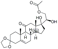 5-PREGNEN-17,20-BETA, 21-TRIOL-3,11-DIONE 21-ACETATE 3-ETHYLENEKETAL Struktur