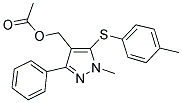 (1-METHYL-5-[(4-METHYLPHENYL)SULFANYL]-3-PHENYL-1H-PYRAZOL-4-YL)METHYL ACETATE Struktur