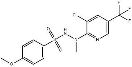 N'-[3-CHLORO-5-(TRIFLUOROMETHYL)-2-PYRIDINYL]-4-METHOXY-N'-METHYLBENZENESULFONOHYDRAZIDE Struktur