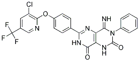 6-(4-(3-CHLORO-5-(TRIFLUOROMETHYL)(2-PYRIDYLOXY))PHENYL)-4-IMINO-3-PHENYL-1,3,7-TRIHYDRO-5,7-DIAZAQUINAZOLINE-2,8-DIONE Struktur