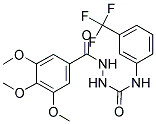 4-(3-(TRIFLUOROMETHYL)PHENYL)-4-(3,4,5-TRIMETHOXYBENZOYL)SEMICARBAZIDE Struktur