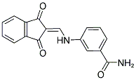 3-(((1,3-DIOXOINDAN-2-YLIDENE)METHYL)AMINO)BENZAMIDE Struktur