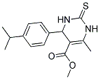 METHYL 6-METHYL-2-(4-(ISOPROPYL)PHENYL)-4-THIOXO-2H,3H,5H-3,5-DIAZINECARBOXYLATE Struktur