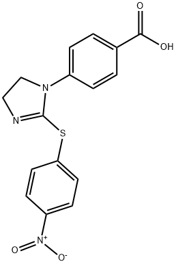 4-(2-[(4-NITROPHENYL)SULFANYL]-4,5-DIHYDRO-1H-IMIDAZOL-1-YL)BENZENECARBOXYLIC ACID Struktur